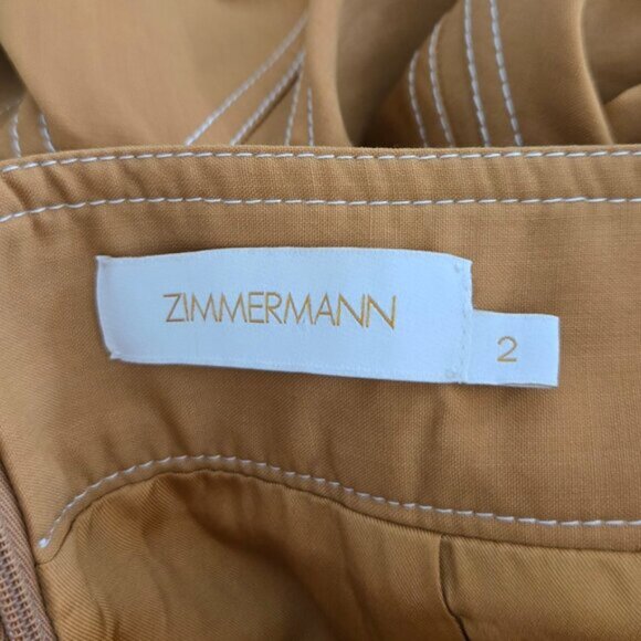 RARE! Zimmermann Ninety Six Zippy Safari Flip Skirt Size 2 Medium b92E - Picture 5 of 8